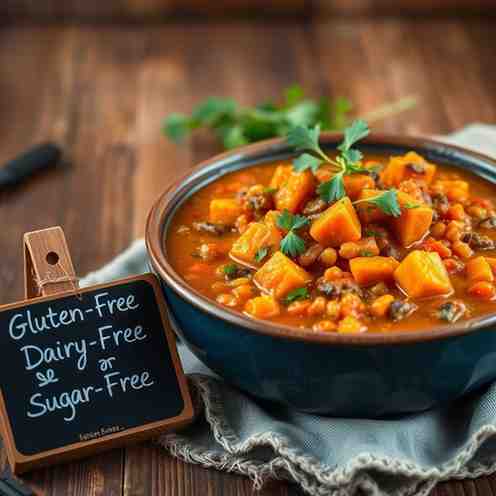 Fiber-Rich Sweet Potato Lentil Stew | GF, DF, SF Recipes